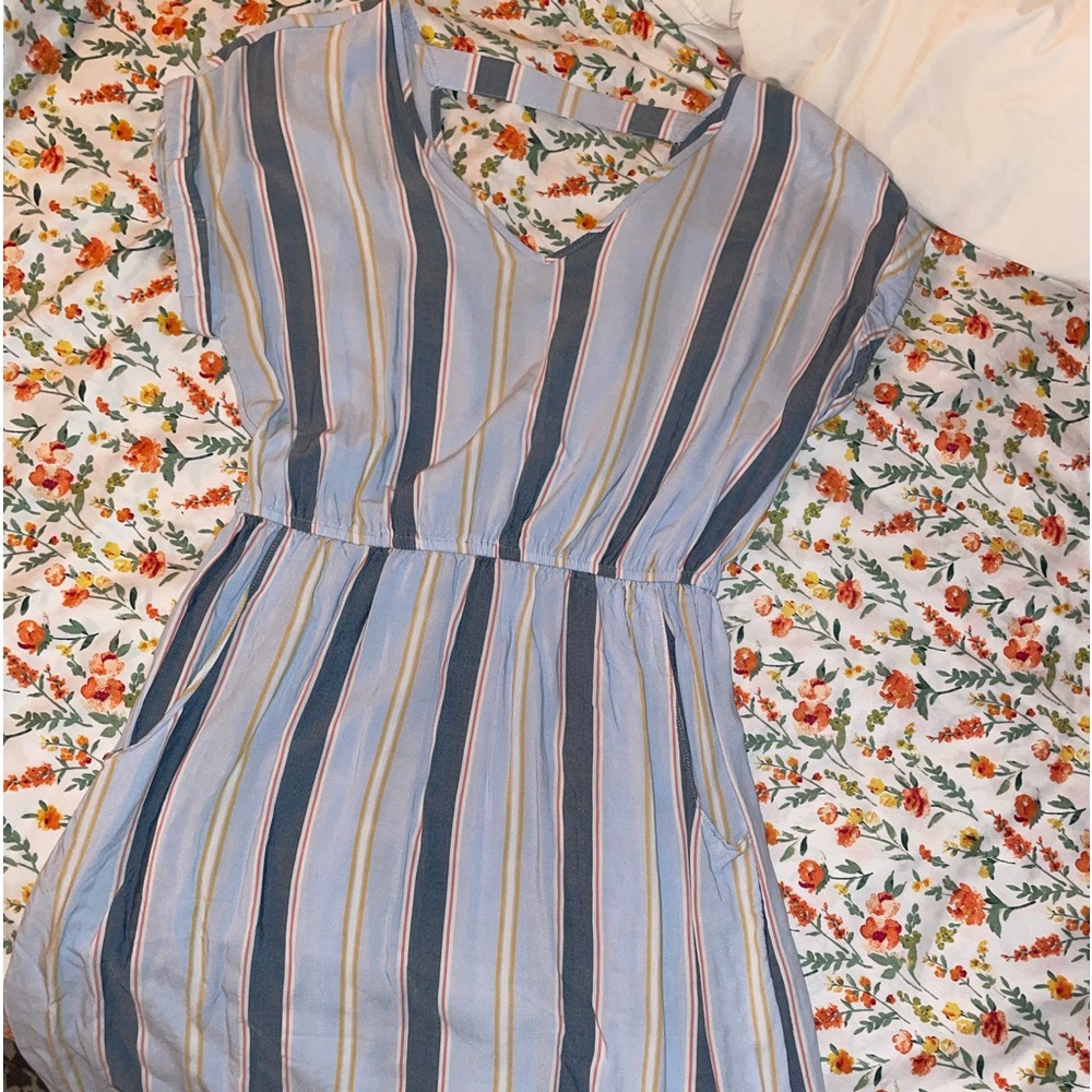 Blue Striped Dress